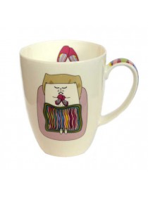 Кружка из костяного фарфора "Лукас спит" в подарочной упаковке, объем (350 мл)